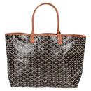 GOYARD Herringbone Saint Louis GM Tote Bag PVC Black Auth sw899SM-13