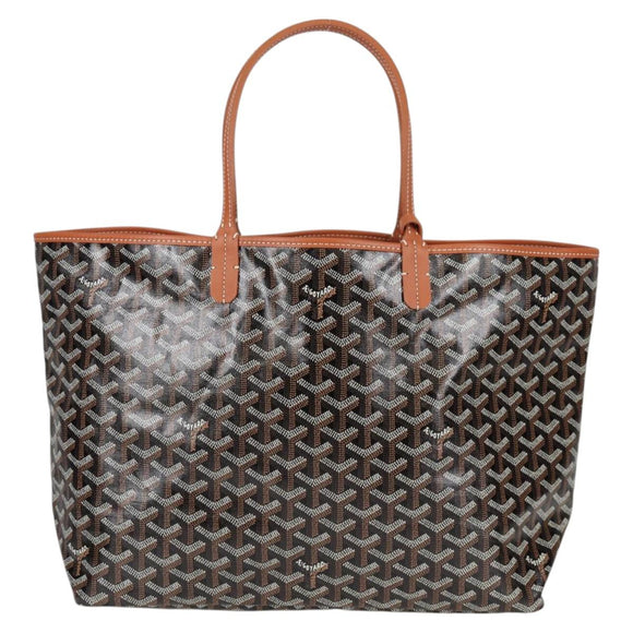 GOYARD Herringbone Saint Louis GM Tote Bag PVC Black Auth sw899SM