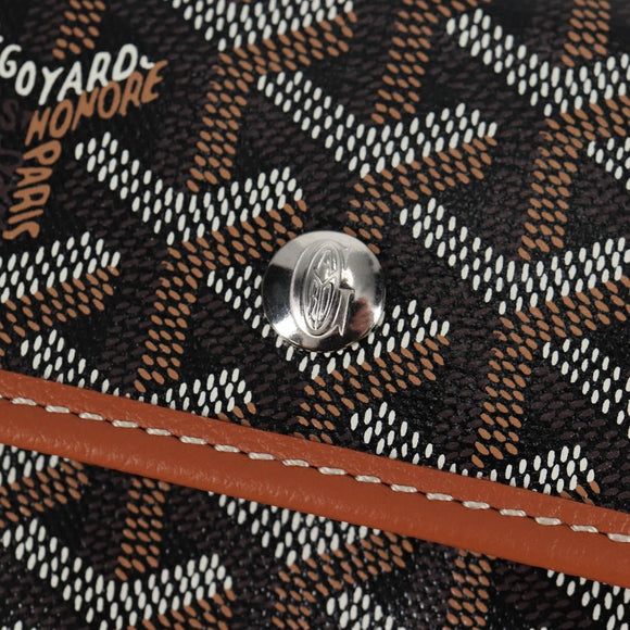 GOYARD Herringbone Saint Louis GM Tote Bag PVC Black Auth sw899SM