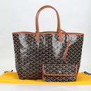 GOYARD Herringbone Saint Louis GM Tote Bag PVC Black Auth sw899SM-12
