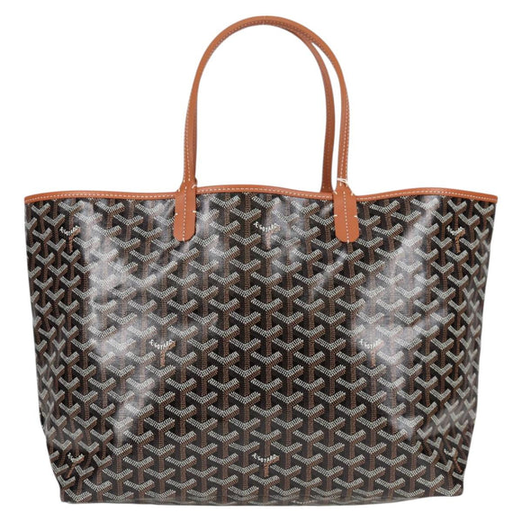 GOYARD Herringbone Saint Louis GM Tote Bag PVC Black Auth sw899SM