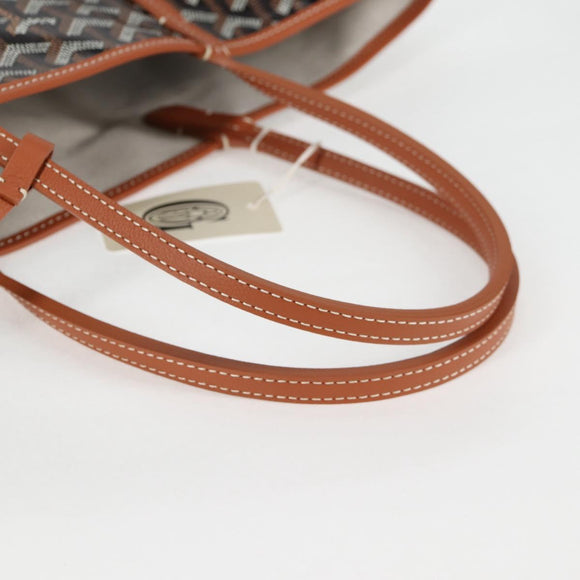 GOYARD Herringbone Saint Louis GM Tote Bag PVC Black Auth sw899SM