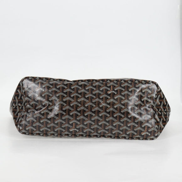 GOYARD Herringbone Saint Louis GM Tote Bag PVC Black Auth sw899SM