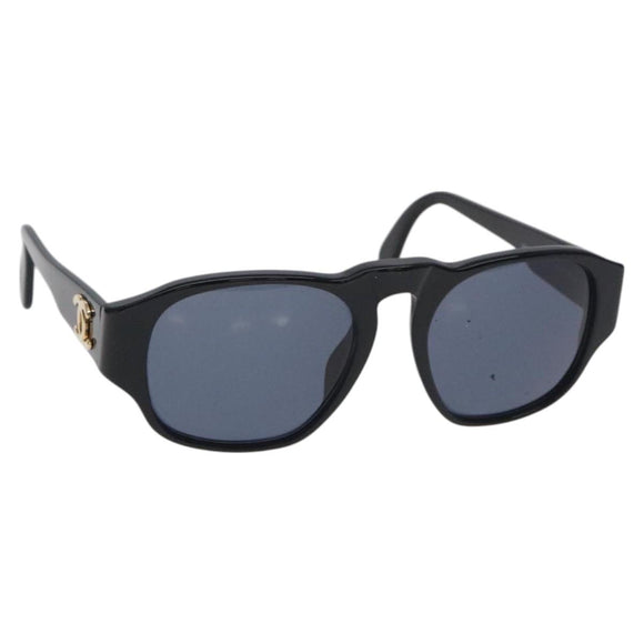 CHANEL Sunglasses plastic Black CC Auth SW917