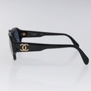CHANEL Sunglasses plastic Black CC Auth SW917-4