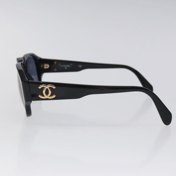 CHANEL Sunglasses plastic Black CC Auth SW917