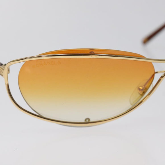 CHANEL Sunglasses plastic Orange CC Auth SW918