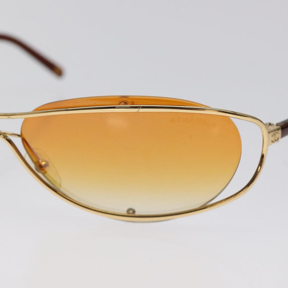 CHANEL Sunglasses plastic Orange CC Auth SW918