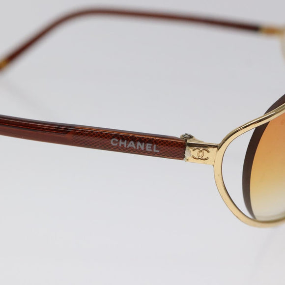CHANEL Sunglasses plastic Orange CC Auth SW918
