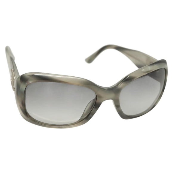 CHANEL Sunglasses plastic Gray CC Auth SW922