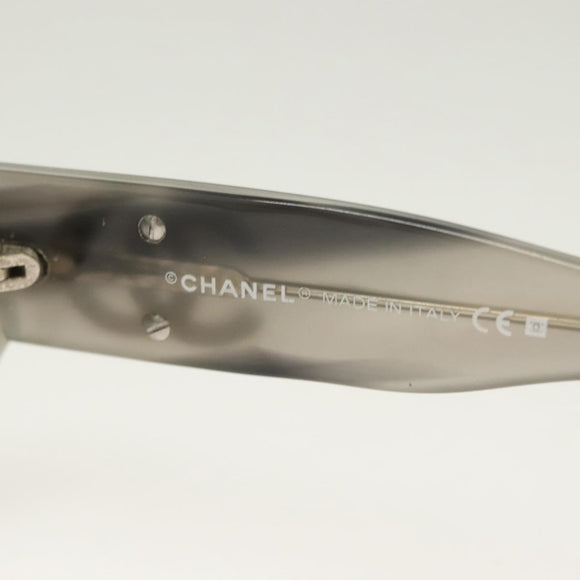 CHANEL Sunglasses plastic Gray CC Auth SW922