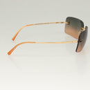 CHANEL Sunglasses plastic Brown CC Auth SW924-7