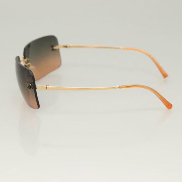 CHANEL Sunglasses plastic Brown CC Auth SW924