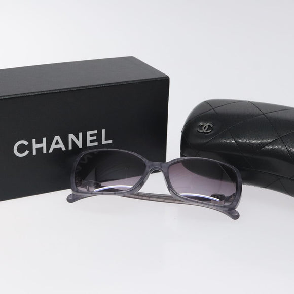 CHANEL Sunglasses plastic Purple CC Auth SW925