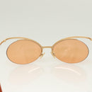 CHANEL Sunglasses metal Orange CC Auth SW927-3