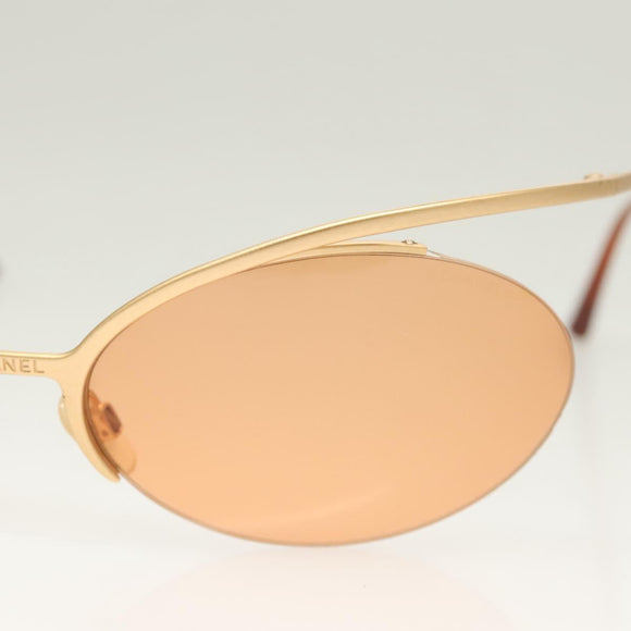 CHANEL Sunglasses metal Orange CC Auth SW927