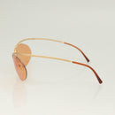 CHANEL Sunglasses metal Orange CC Auth SW927-7
