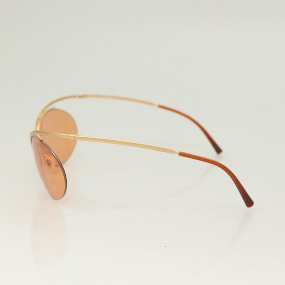 CHANEL Sunglasses metal Orange CC Auth SW927