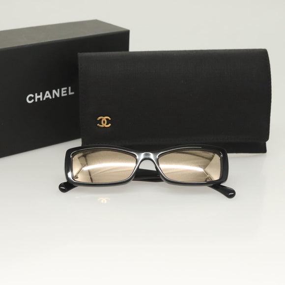 CHANEL Sunglasses plastic Black CC Auth SW928V