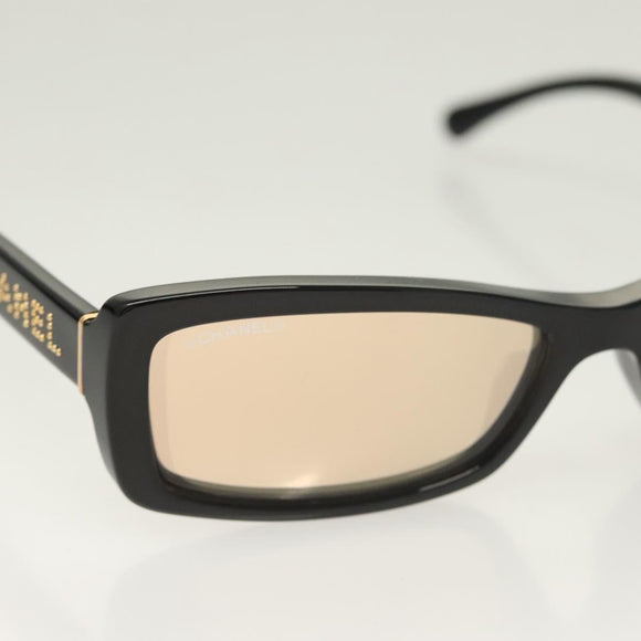 CHANEL Sunglasses plastic Black CC Auth SW928V