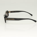 CHANEL Sunglasses plastic Black CC Auth SW928V-7