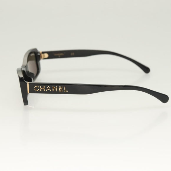 CHANEL Sunglasses plastic Black CC Auth SW928V