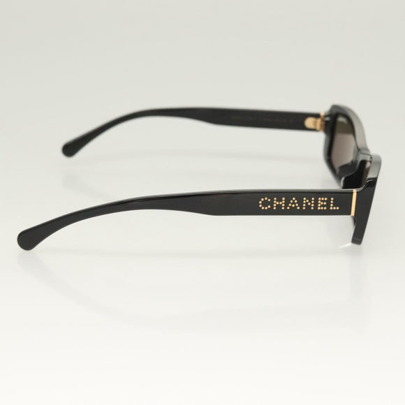 CHANEL Sunglasses plastic Black CC Auth SW928V