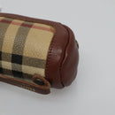 Burberrys Nova Check Golf Ball Case PVC set Beige Auth SW938-15