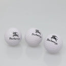 Burberrys Nova Check Golf Ball Case PVC set Beige Auth SW938-18