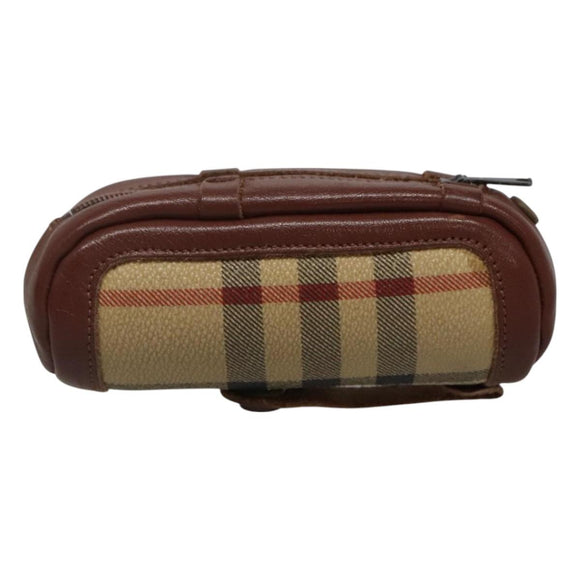 Burberrys Nova Check Golf Ball Case PVC set Beige Auth SW938