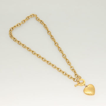 GIVENCHY Heart Necklace metal Gold Auth SW944 - 0