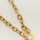 GIVENCHY Heart Necklace metal Gold Auth SW944-4