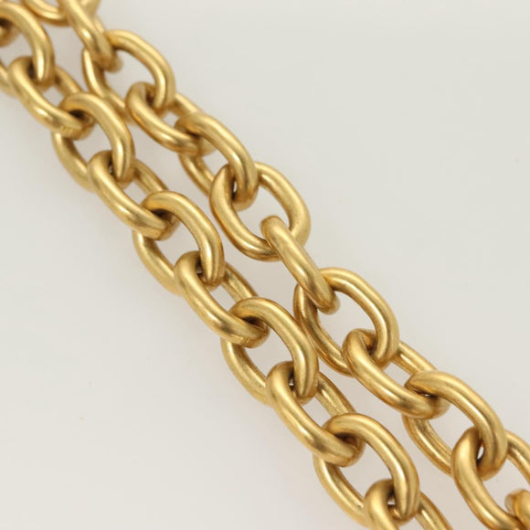 GIVENCHY Heart Necklace metal Gold Auth SW944