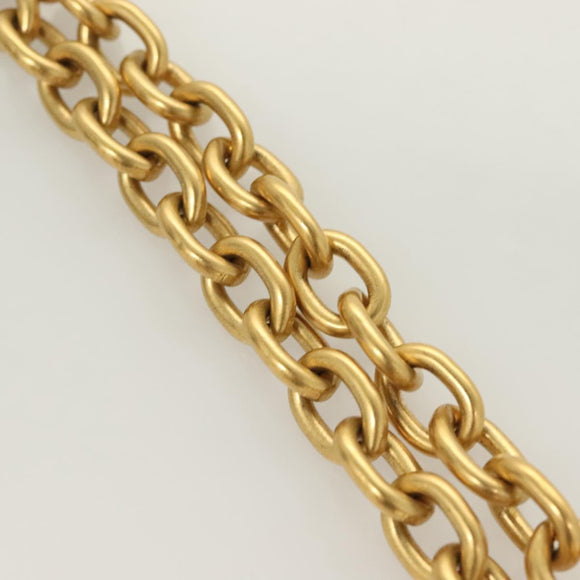 GIVENCHY Heart Necklace metal Gold Auth SW944