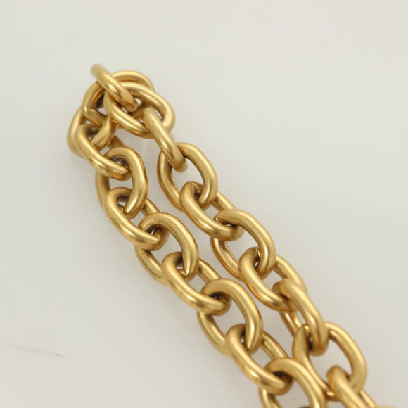 GIVENCHY Heart Necklace metal Gold Auth SW944