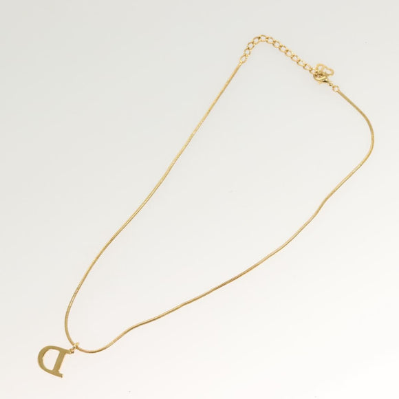 Christian Dior Necklace metal Gold Auth SW950