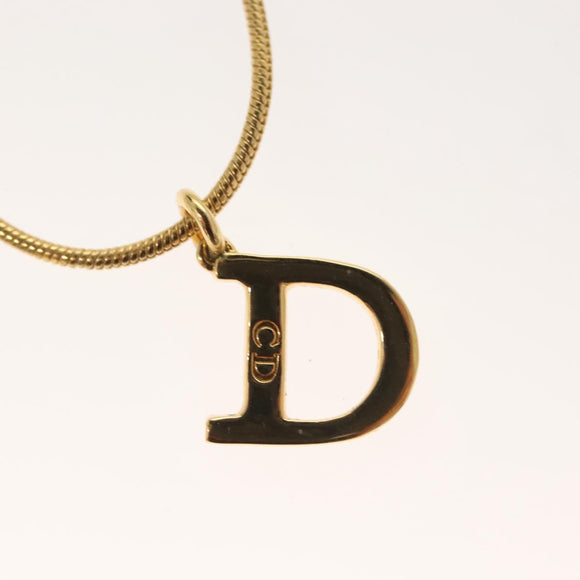 Christian Dior Necklace metal Gold Auth SW950