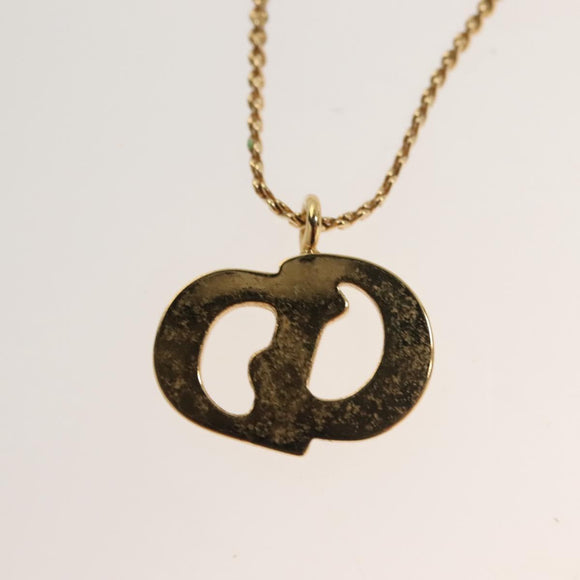Christian Dior Necklace metal Gold Auth SW954