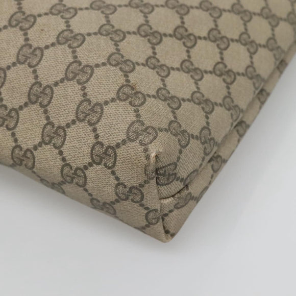 GUCCI GG Supreme Web Sherry Line Tote Bag PVC Beige Red Green Auth SW957