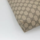 GUCCI GG Supreme Web Sherry Line Tote Bag PVC Beige Red Green Auth SW957-17