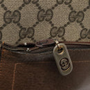 GUCCI GG Supreme Web Sherry Line Tote Bag PVC Beige Red Green Auth SW957-9