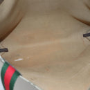 GUCCI GG Supreme Web Sherry Line Tote Bag PVC Beige Red Green Auth SW957-12