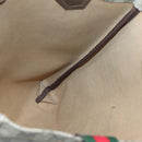 GUCCI GG Supreme Web Sherry Line Tote Bag PVC Beige Red Green Auth SW957-19