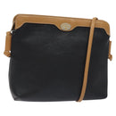 GUCCI Shoulder Bag Leather Black Auth SW966-1