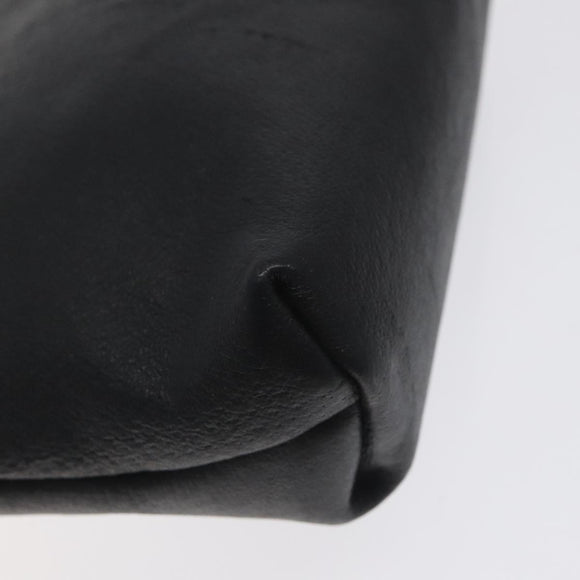 GUCCI Shoulder Bag Leather Black Auth SW966