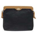 GUCCI Shoulder Bag Leather Black Auth SW966-2
