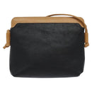 GUCCI Shoulder Bag Leather Black Auth SW966-3