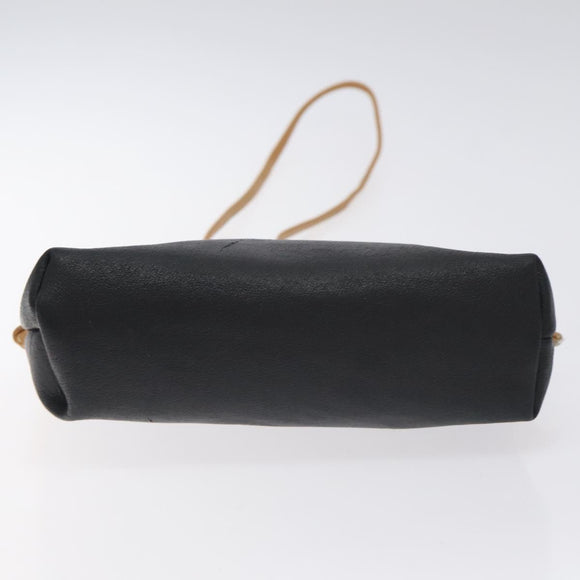 GUCCI Shoulder Bag Leather Black Auth SW966