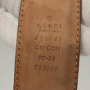 GUCCI GG Canvas Guccissima Belt Leather 40.9"" Black Auth SW970-11