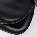 GUCCI Shoulder Bag Leather Black Gold Auth SW972-10